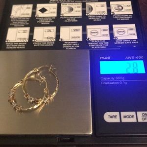 14k Tri-color Hoop Earrings